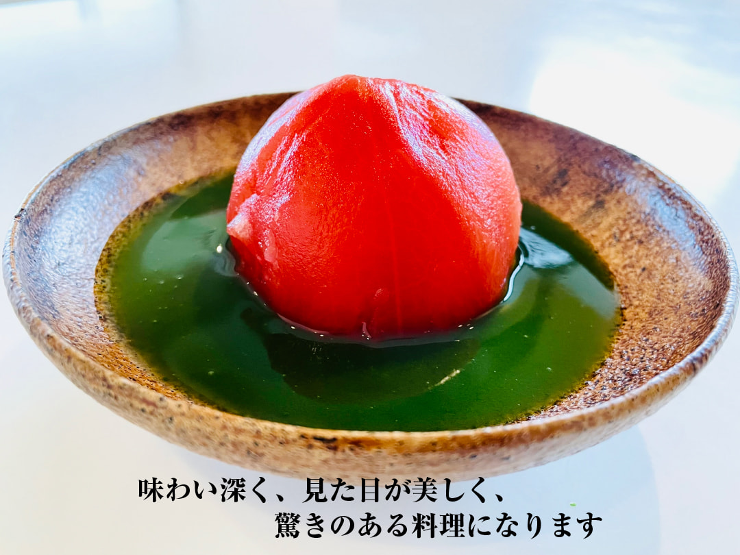 冷トマト抹茶餡